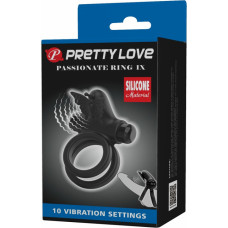 Lybaile Pretty Love Vibrating Dual Rings, 10 functions of vibration, 1 AAA battery operated, Silicone, waterproof