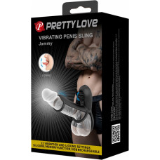 Lybaile Pretty Love Vibrating Penis Sleeve Jammy Black