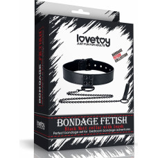 Lovetoy BONDAGE FETISH MELNA MATĒTA apkakle AR PAVADU