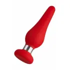 FORTO F-21 Tear Drop silikoninis analinis kištukas – S – raudonas — Nuotrauka 3