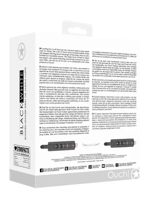 Bonded Leather Hand or Ankle Cuffs - With Adjustable Straps Foto 5