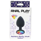 Vaivorykštės spalvos Booty Jewel dildo – M – Spalvotas Photo