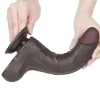 LoveToy Sliding Skin Dual Layer Dong – reālistisks divslāņu dildo – TPE – melns – 21,6 cm — Foto 5