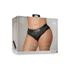 Vibrating Strap-on High-cut Brief – XL/XXL – Black — Photo 1