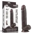 Sliding Skin kahekihiline dong – 23 cm (9″) – must — Foto 16