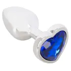 Metal Butt Plug with Heart-Shaped Gem – 7 cm — Photo 1