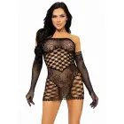 Leg Avenue Tube Dress with Matching Gloves – Black – One Size — Photo 5
