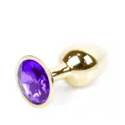 Plug-Jewellery Gold анальная пробка – 7 cm (2.8″) – Фиолетовая — Фото 9