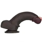 LoveToy Sliding Skin Pro II – divslāņu reālistisks silikona dildo – melns – 20,3 cm (8'') — Foto 14