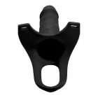 SM - Õõnes strap-on dildo – 26 cm (10.1″) – Must — Foto 3