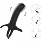 ARMONY Vibrating Silicone Ring & Intimate Machine – 13.8 cm (5.43″) – Black — Photo 4