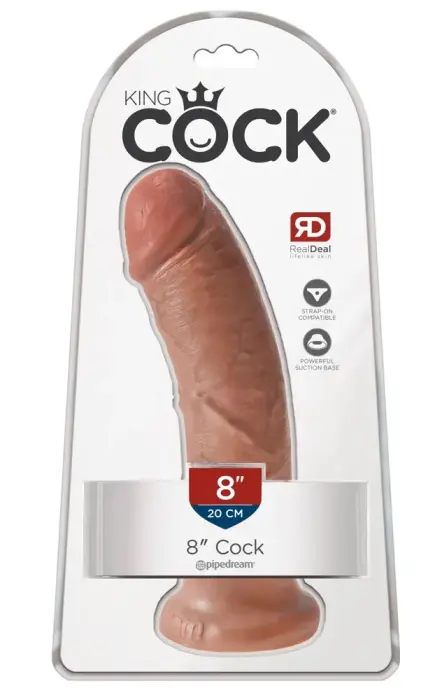 King Cock Realistic Dildo with Suction Cup – 21.5 cm (8.5″) – Skin