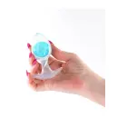 Cosmic Glams Medium Blue – liquid silicone anal plug with glass accent — Photo 3