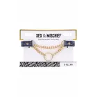 SPORTSHEETS Cougar Day Collar – animal print faux leather – gold hardware – 38–43 cm — Photo 1