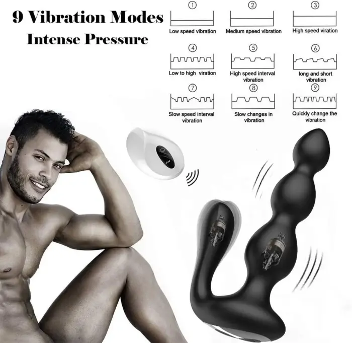 Remote Silicone Anal Beads – Black Photo