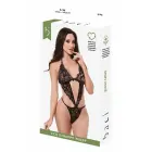 Baci Eco Strappy Teddy Black S/M – Sustainable Lace Bodysuit — Photo 1