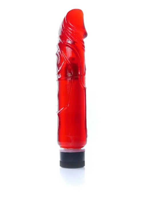 Juicy Jelly многоскоростной реалистичный вибратор – 22 см – красный