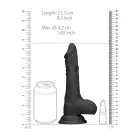 Realistlik dildo munanditega – 20 cm (8″) – Must — Foto 7