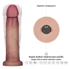 LoveToy Vibrating Sliding Skin Pro II – двухслойный реалистичный силиконовый дилдо с вибрацией – 22,9 cm (9'') — Фото 3