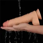 LoveToy Power Basics Cock – įkraunamas vibruojantis realistiškas dildo su siurbtuku – 24 cm (9,5 colio) — Nuotrauka 3