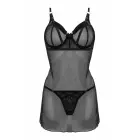 Christine Obsession Sheer Mesh Babydoll - Open Back, Adjustable Straps — Фото 4