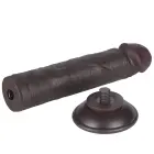 LoveToy Sliding Skin Dual Layer Dong – realistiškas dviejų sluoksnių dildo – TPE – juodas – 20,3 cm — Nuotrauka 7