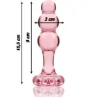 Ibiza Nebula Series Model 1 Intimate Glass Plug – 10.5 cm (4.1″) – Pink — Photo 3