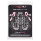 Nipple Play Crystal Chain Nipple Clamps – Pink — Photo 3