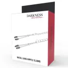Darkness Adjustable Stainless Metal Nipple Clamps with Chain – Silver — Photo 4