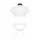 Christine Naughty Schoolgirl – plaid skirt, crop top & necktie set – white – S — Photo 7