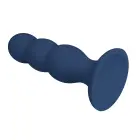 Mr. Play metalinis ir skysto silikono analinis kištukas su 3 metaliniais rutuliukais – 4.5+ cm – Black Photo