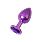 TOYFA Metāla anālais spraudnis ar ametista dārgakmeni – Violets — Foto 2