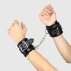 Secret Play Black Bondage Collection регулируемые наручники 23см – чёрные — Фото 5