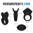 Velv'Or Rooster Ivar силиконовое анатомическое кольцо – черный, One Size — Фото 2