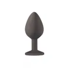 Emotions Cutie средний черный дилдо с кристаллом – 8.5 см Фото num