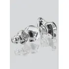 TOYJOY GLASS WORXX caurspīdīgs stikla anālais spraudnis ar tekstūru — Foto 4
