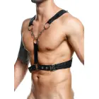 DNGEON Cross Chain Harness – Black – One size — Photo 1