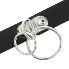 Coquette Chic Desire Vegan Leather Choker Double Ring Black 400mm — Photo 4