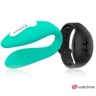 Wearwatch Dual Technology porų vibratorius su WatchMe nuotolinio valdymo laikrodžiu – akvamarinas/anglies juoda — Nuotrauka 2