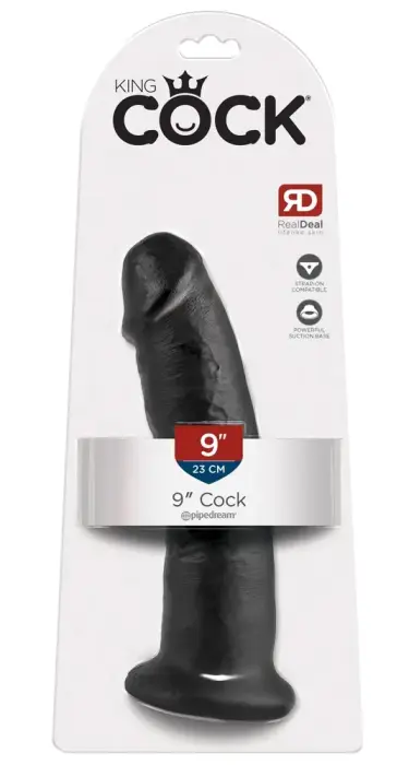 KC 9 Realistlik dildo – 24 cm (9.5″) – Must