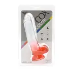 Kiotos Cox värviline dildo – 22.5 cm (9″) – läbipaistevpunane — Foto 8
