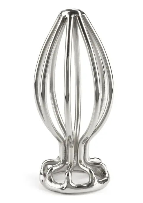 Mr. Steel apvalios vielos analinis kištukas – M – Sidabrinė
