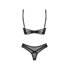 Obsessive Roxelia apakšveļas komplekts – caurspīdīgs tills un elastīgs materiāls – melns – XL/2XL Foto 4