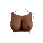 Gender X Undergarments Plate silikona krūšu veste – E kausiņš – tumšs miesas tonis — Foto 4