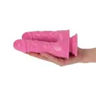 Caino e Abele Double Dildo with Suction Cup – 20 cm (8″) – Pink — Photo 7