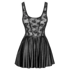Cottelli Collection – мини-платье из кружева и матовой ткани с расклешённой юбкой – чёрное – S — Фото 5
