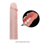 BAILE Salokāms teksturēts dildo – 19 cm – Rozā Foto 5