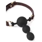 Taboom Cocoaelle – beaded silicone ball gag with woven strap – cocoa — Photo 6