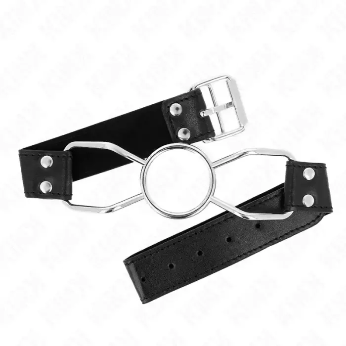 KINK Spider Mouth Gag 60x3 cm Size M – Adjustable Silicone & Metal – Black