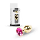 Plug-Jewellery Gold анальная пробка с розовым камнем – 7 cm (2.8″) — Фото 9